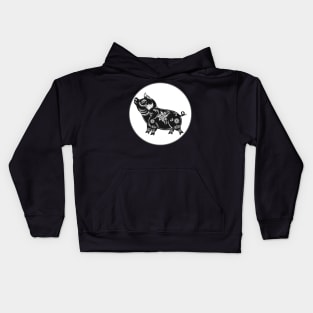 Year Of The Pig Chinese Paper Cut Art Design Kids Hoodie